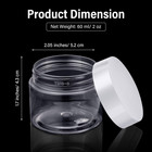 4 Pcs Plastic Jars With Lids  White  2 Oz  Wide Mouth