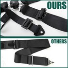 5-point Racing Safety Harness Set Sfi With Ultra Comfort Heavy Duty Shoulder Pad