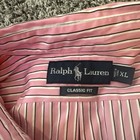 Polo Ralph Lauren Dress Shirt Mens Xl Pink Striped Button Down Long Sleeve