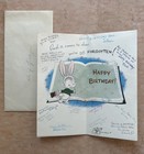 1950s Buzza-cardozo    my Tale Is Short    Bunny Birthday Card     Pom-pom Tail