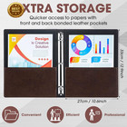 2 Pcs 3 Ring Binder Professional Leather Binder Organizer Vintage Hardback Lette