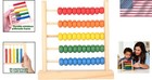 Travel-friendly 5-row Wooden Abacus For Early Math Skills - 50 Beads Included