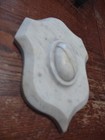 Antique Carved Marble Fireplace Mantle Keystone Circa 19 Th   10 Lbs 10  