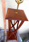 Mid Century Modern Danish Teak Lamp 26   Base To Shelf  chip  Free S h