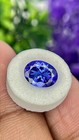 Certified 10 11 Ct  Natural Kashmiri Blue Sapphire Oval Cut Loose Gemstone