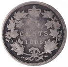 1885 Canada 25 Cents Curved 5 - Ag3 - Lot 13570