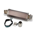 Universal 1 5-2  Inlet Hexagon Exhaust Muffler Pipe Slip On Scooter Motorcycle