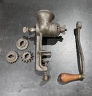 Vintage Universal No  2 Cast Iron Meat Grinder With Nut Butter Disk Made Usa