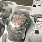 Casio Mtp-vd01d-4bv Men s Red Dial Silver Stainless Steel Watch Date Display New