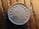 1863 Buffalo New York Civil War Token 105k-1a A M Johnston Grocer  W Clips