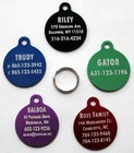 Two  2  Round Metal Pet Id Tags - Free Custom Engraving Personalization