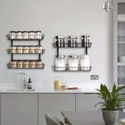 Adjustable Wall Mount Spice Rack Organizer  12-tier Hanging Spice Shelf Storage
