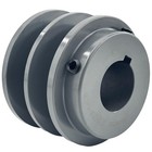 Double Groove Pulley 1 1 8  Bore 2 95  Od  Cast Iron Motor V-belt Pulley A Ax B