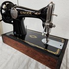 Superb 1951 Singer Hand Crank Sewing Machine 15-88 Fully Tested Centennial Badge