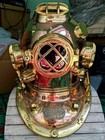 Royal U s Navy Mark V Solid Copper Brass Heavy Diving Divers Helmet Solid Style