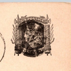 1881 Ux7 Us Postal Card Lady Liberty 1c Fancy Cork Cancellation Mark  p o  Ny 