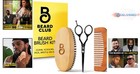 Beard Grooming Kit Natural Wood Brush Comb Scissors Travel Set Mustache Care
