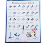 32pcs Presser Feet For Singer  Brother  Janome  Home Low Shank Sewing Machines