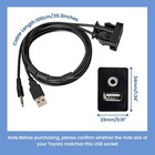 Dash Usb Aux Panel For Toyota Tundra Rav4 2009-2019 3 5mm Input Charging Port