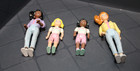 4 Vintage Playskool Dollhouse Doll Figures Lot Used Rare Free Shipping