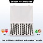 Bobbin Holder Case - 66 Pcs Bobbins Thread Storage Organizer Compatible With    
