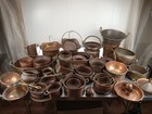 Turkish Copper Ware Hand Hammed Set Of 45  Antique vintage Handmade Pieces