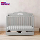 Story 5 In 1 Convertible Baby Crib With Drawer And Reversible Headboard Pebble