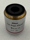 Nikon Lu Plan Fluor 5x 0 15 A Infinity 0 Wd 18 Microscope Objective Lens Used