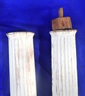 2 Antique Primitive Usa Architectural Garden Wood Baluster Post Fluted Columns