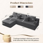 106  Corduroy Couch Sectional Sofa With Chaise L Shape Boneless Cloud Couches