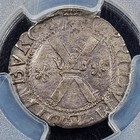Scarce Billon 1542-58 Scotland Bawbee Queen Mary S-5432   Pcgs Xf40