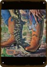 1982 Nocona Boots Cowboy Vs  Lizard Vintage Look Decorative Replica Metal Sign