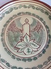 Greenfield Village Pottery Redware Plate Folk Art 9 25    Signed Holly Candle