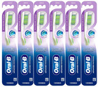 Oral-b Advanced Whitening Clean Medium Bristle Toothbrush Assorted Color-6 Pack
