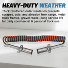 Superior Truck Parts 15 Ft Dual Pole Coiled Electric Cable W  2 X 12  Leads