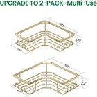 Adhesive Shower Caddy  2 Pack Corner Bath Organizer  Rustproof Stainless Steel