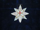 Christmas Real Cut Strombus Shell Flower Star Ornament  Nautical Beach Tropical