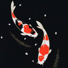 Furoshiki Japanese Traditional Wrapping Cloth  nishikigoi Design  Gift Wrap