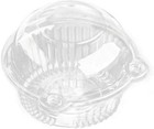 Cupcake Holders Individual 50 Pc Cupcake Containers Disposable Clear Plastic    