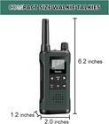 2 Pack Long Range Walkie Talkie 100 Mile Two Way Radio Charge Headset Waterproof
