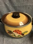 Sears Merry Mushroom Vintage Enamel Dutch Oven With Lid  Retro Cookware Set