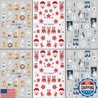 6 Sheets Christmas Snowman Nail Art Stickers 3d Self-adhesive Xmas Nail Decal