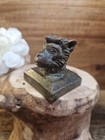 Vintage Chinese Bronze  Copper Zodiac Monkey Stamp