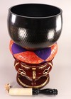 Japanese Brass Large Temple Orin 17 7inch Buddhist Singing Bell W stand Striker