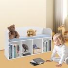 Kids Bookshelf With Reading Nook  Bookcase With Soft Seat Cushion