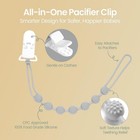 6 Pack Baby Pacifier Clip  Silicone Pacifier Clips Holder With One Piece Design