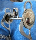 Visalia Stock Saddle Co 2-3 4 In scalloped Silver Conchos Horse Bit  Rein Chains