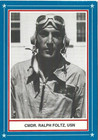 Ralph E  Foltz Autographed Trading Card Wwii Ace Pilot Sighed Historical Imagies