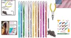 Hair Tinsel Kit 12 Colors Synthetic Extensions 48 Inches Sparkling For Party