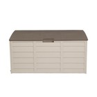 75gal Uv Resistant Resin Deck Outdoor Garden Storage Box For Patio Cushions Tool